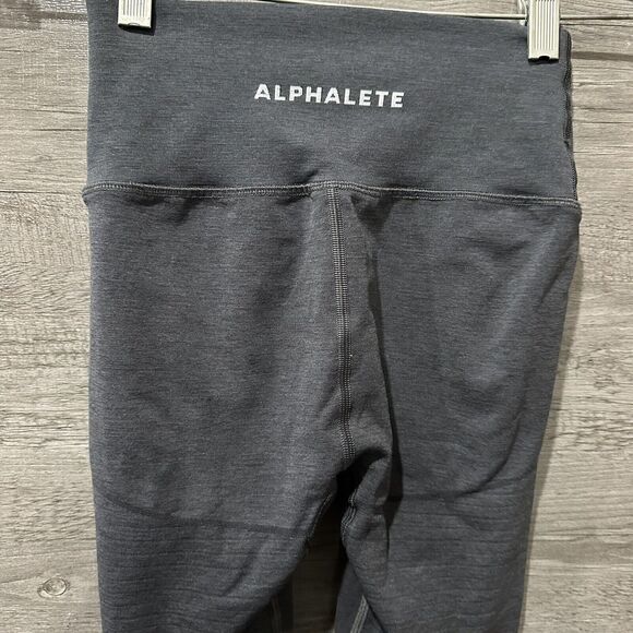 Alphalete Activewear Leggings Womens Small Gray High Rise Compression Gym - Picture 5 of 6